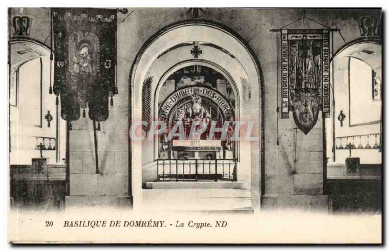 Domremy Old Postcard Basilica Crypt