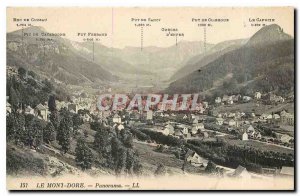 Old Postcard Panorama Le Mont Dore