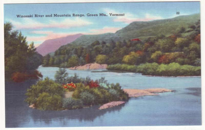 P509 JLs old winooski river mountains green mts. vermont