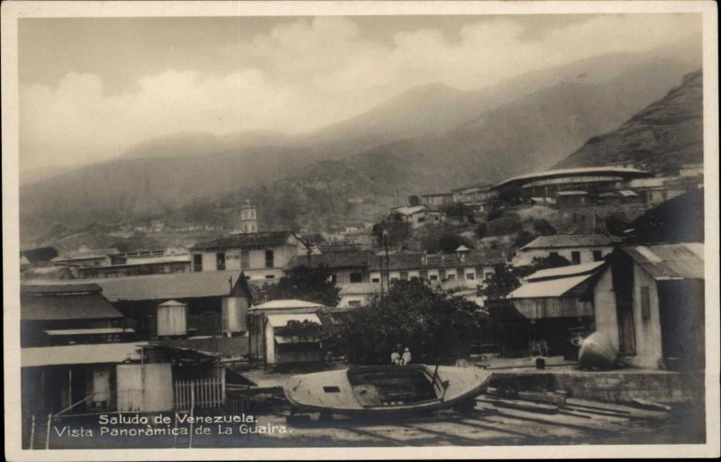 Venezuela Vista Panoramica de la Guaira Real Photo Vintage Postcard