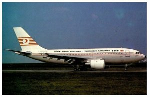 Turkish Airlines Airbus Industries 310 at Hamburg Airplane Postcard 1985