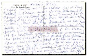 Paris Old Postcard Night The sacre coeur