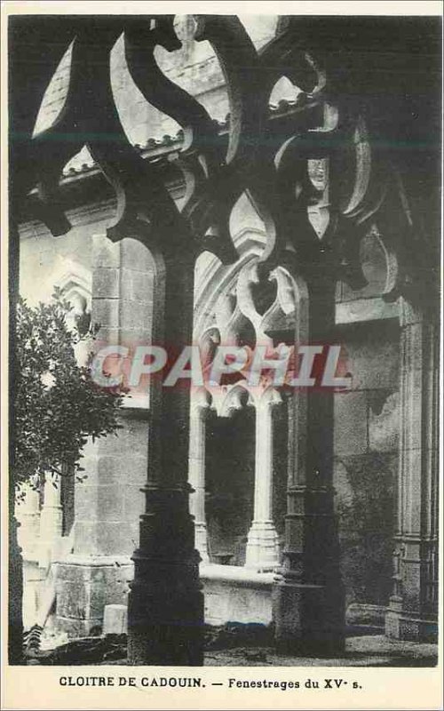 Old Postcard Cloister of Cadouin fenestration S XV