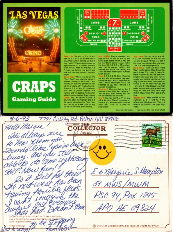 Craps Gaming Guide, Las Vegas, Nevada (17180