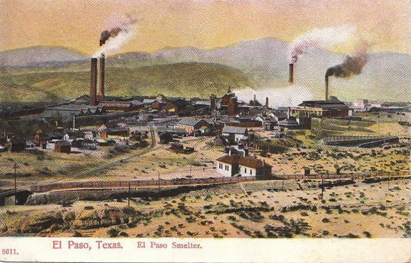 Postcard El Paso Smelter El Paso Texas