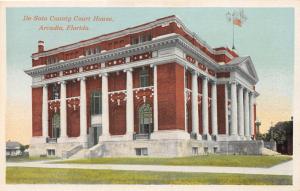 F13/ Arcadia Florida Postcard c1910 Desoto County Court House 2