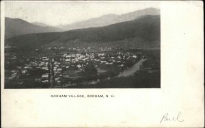 GORHAM NH Gorham Village Bird's Eye View c1905 PRIVATE MAILING CARD PC