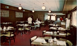 Postcard TN Jellico Holiday Plaza Restaurant Interior View I-75 1960s K64