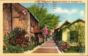 Aviles Street Old Spanish Quarter St. Augustine Fla. Postcard Standard View Card