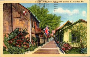 Aviles Street Old Spanish Quarter St. Augustine Fla. Postcard Standard View Card 