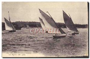 Postcard Old Boat Sailing regattas The Arcachon