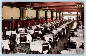 Omaha Nebraska NE Postcard Henshaw Hotel Cafe Interior Restaurant 1911 Vintage