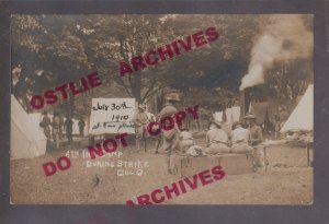 Colmbus OHIO RPPC 1910 STREETCAR STRIKE National Guard Camp SOCIAL HISTORY OH