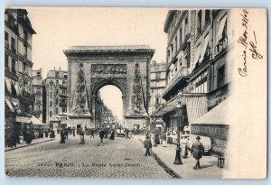 1910 Paris France Vintage Postcard La Ponte Saint Dents Arch Exterior Building