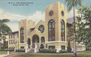 Florida Winter Haven First Baptist Church Curteich