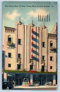 1943 El Paso Texas Vintage Postcard New Kress Store Mesa Avenue Section Building