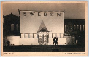 1933 Chicago IL Swedish Pavilion Official Century of Progress Postcard Expo A324