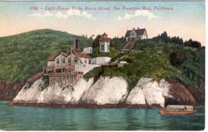 CA   YERBA BUENA ISLAND  LIGHTHOUSE postcard