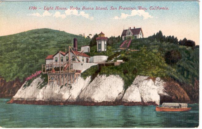 CA   YERBA BUENA ISLAND  LIGHTHOUSE postcard