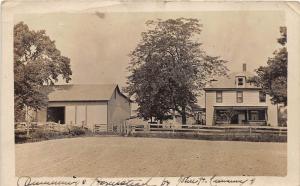 C98/ Sullivan Ohio Postcard Real Photo RPPC 1909 Home Barn Farm Ashland