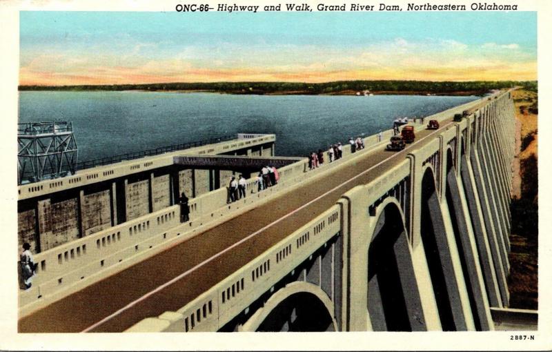 Oklahoma Highway and Walk Grand River Dam Northeasten Oklahoma Longest Multip...