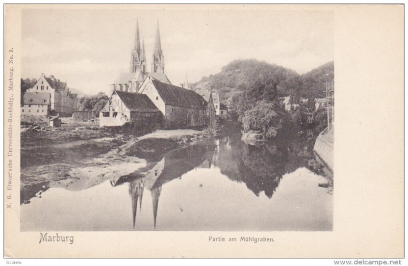 MARBURG (Hesse), Germany, 1910-1920s; Partie Am Muhlgraben