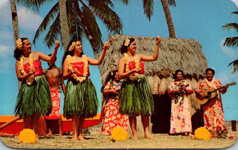 Hawaii Honolulu Hula Girls Photo By Pan American World Airways