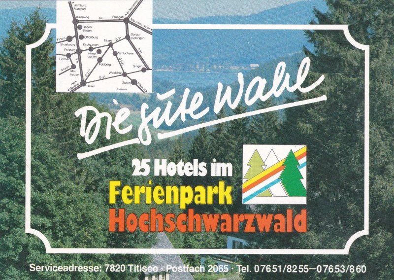 Germany Ferienpark Hochschwarzwald Hotels Vintage Luggage Label sk3750