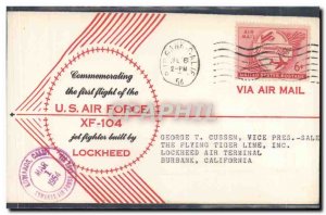 1 Letter Flight US Air Force Edwards Air Force XF104 July 6, 1954