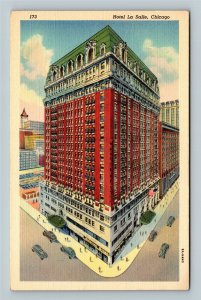 Chicago IL, Hotel La Salle, Linen Illinois Postcard