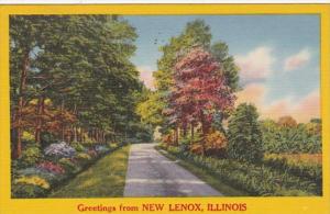 Greetings From New Lenox Illinois 1958