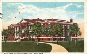 Vintage Postcard 1920's Girls Dormitory Phillips University Enid Oklahoma OK