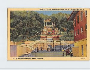 Postcard Entrance To Government Reservation, Hot Springs Mountain, Arkansas