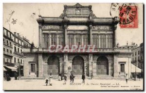 Beziers Old Postcard Municipal Theater