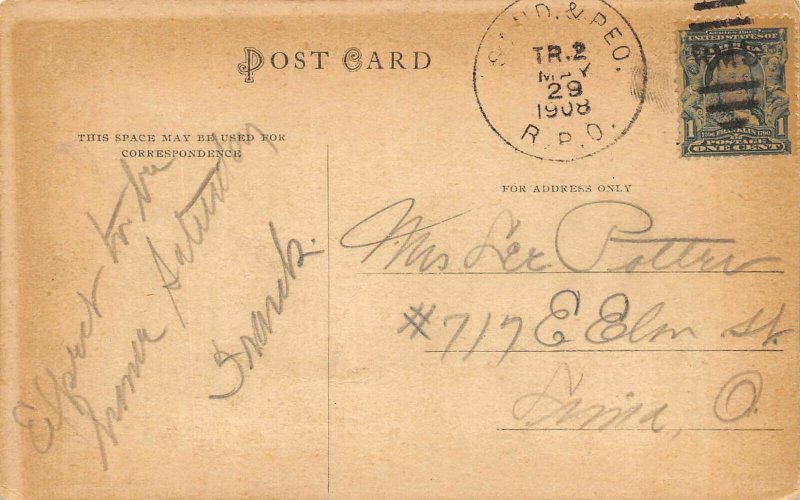 LP57 Tipton Indiana Postcard  High School