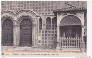 Perugia, Porta e altare - Chiesa della Madonna del Monte Luce, Umbria, Italy,...