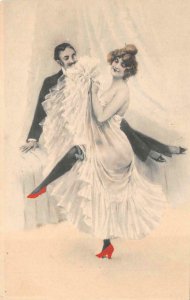 BEAUTIFUL WOMAN ROMANCE RISQUE ITALY M. MUNK DEPOSE NR. 68 POSTCARD (c. 1910) !!