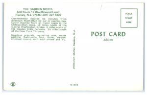 1960s Garden Motel, Ramsey, NJ Postcard