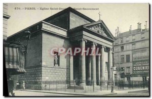 Old Postcard Paris Saint Denis Church of the Blessed Sacrament Advertisement ...