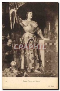 Old Postcard Joan of Arc by Ingres