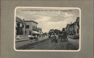 Nonantum Massachusetts MA Watertown Street Trolley c1910 Vintage Postcard