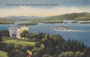 New Hampshire Lake Winnipesaukee Showing Kimball's Castle 1946