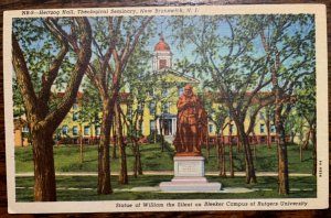 Vintage Postcard 1948 Hertzog Hall William the Silent Bleeker Campus Rutger's NJ