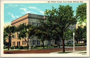 McCook Nebraska NE, Red Willow County Court House Building, Vintage Postcard