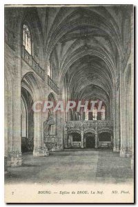 CARTE Postale Bourg Old Brou Church The Nave