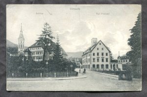 dc767 - URACH Germany 1910s Schloss & Postamt Postcard