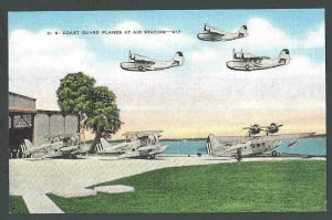 Ca 1938 PPC U S Coast Guard At Air Station Shows Flying Boats Mint