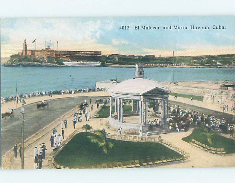 Unused Old Postcard EL MALECON AND MORRO Habana - Havana Cuba F5323