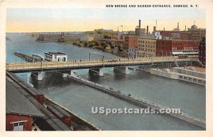 New Bridge & Harbor Entrance - Oswego, New York NY  