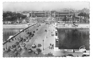 France Paris Pont de la Concorde Cars Autos Bridge GUY Real Photo Postcard